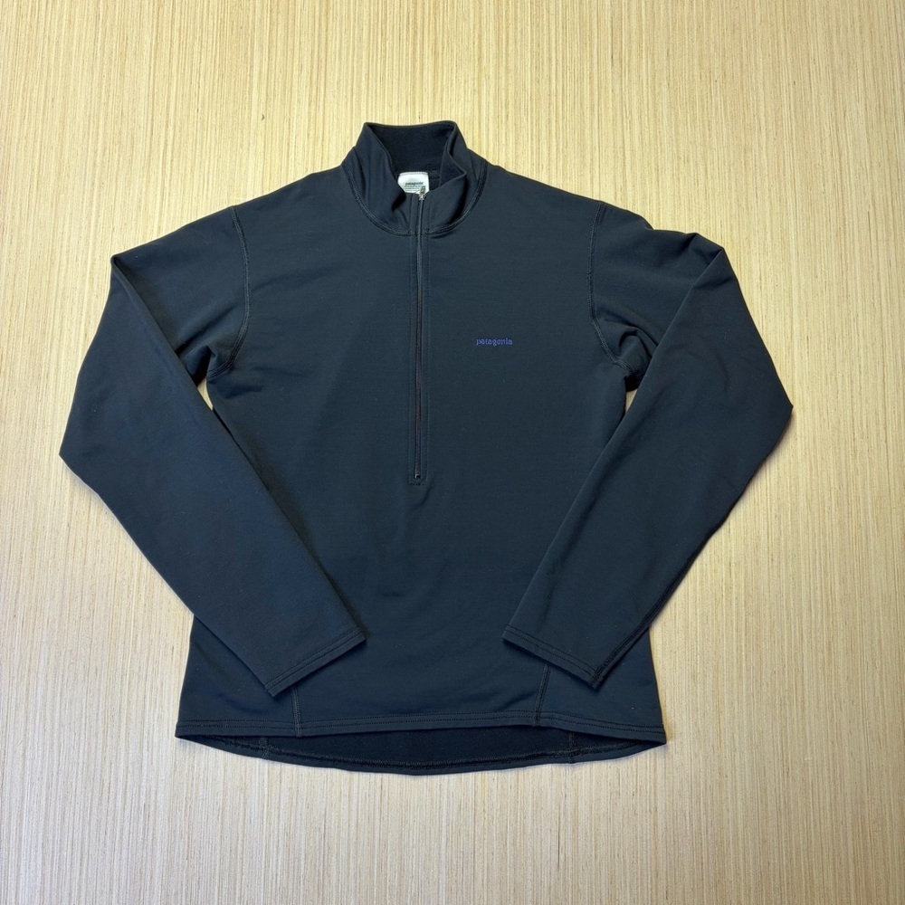 Vintage Patagonia Pullover Cool Weather Top Mens Medium Black 1/2 Zip Y2k Shirt